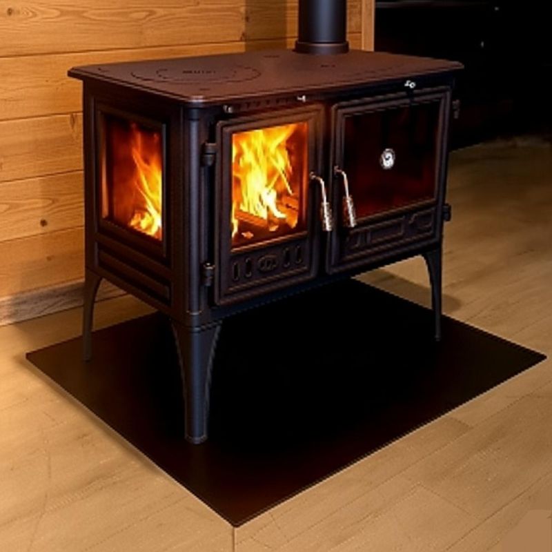 Vedkomfyr Modell 8025C 8,5 kW støpejern med sideglass