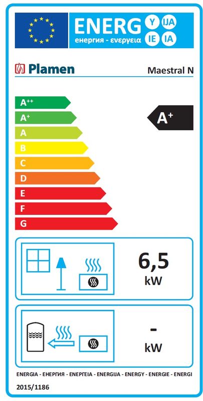 Peisovn modell Maestral 6,5kW med koketopp sort